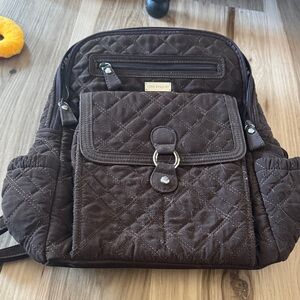 Vera Bradley Quilted Brown Backpack